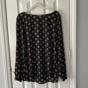 Printed black blouse